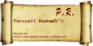 Perczell Radomér névjegykártya